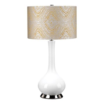 Elstead - Stona lampa MILO 1xE27/60W/230V siva/zlatna