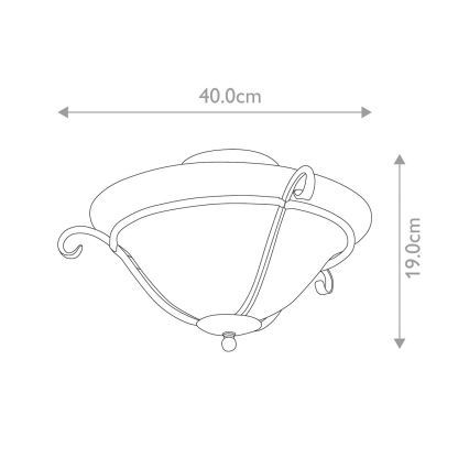 Elstead - Stropna svetiljka TORCHIERE 1xE27/60W/230V