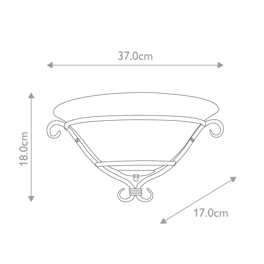 Elstead - Zidno svetilo TORCHIERE 1xE27/60W/230V