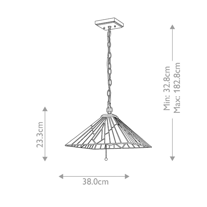 Elstead - Luster na lancu Tiffany ALDERLEY 1xE27/60W/230V