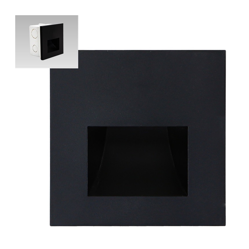 Emithor 70419 - LED svetiljka za stepenište SUNNY LED/1W/230V 4000K crna