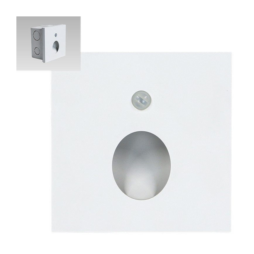 Emithor 70432 - LED svetlo za stepenište sa senzorom OLIVE LED/1W/230V 4000K bela