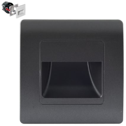 Emithor 70438 - LED svetiljka za stepenište STEP LIGHT LED/1W/230V 4000K crna