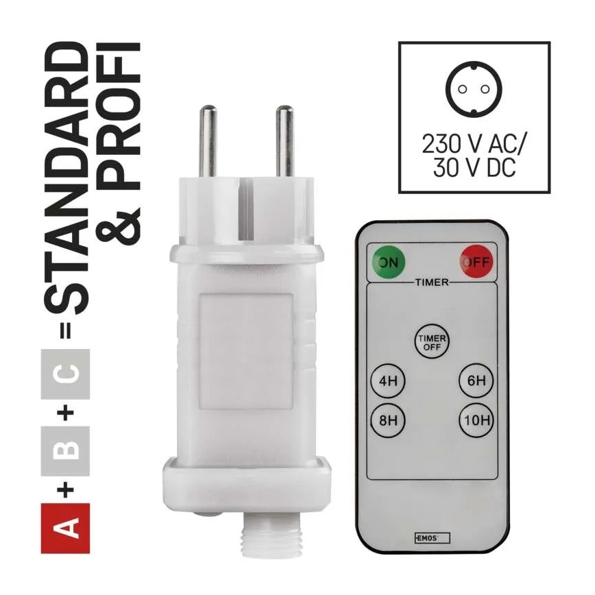 Napajanje za božićno lančano osvetljenje 230V IP44 sa daljinskim upravljačem