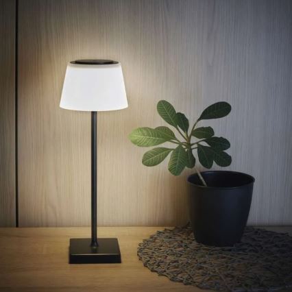 LED prigušiva punjiva lampa KATIE LED/4W/10V 1800mAh IP44 CRI 90 crna