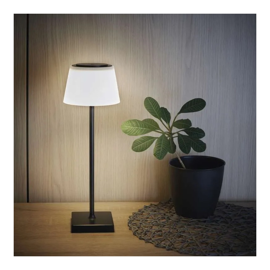 LED prigušiva punjiva lampa KATIE LED/4W/10V 1800mAh IP44 CRI 90 crna