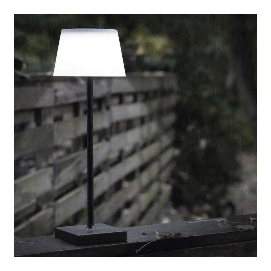 LED prigušiva punjiva lampa KATIE LED/4W/10V 1800mAh IP44 CRI 90 crna