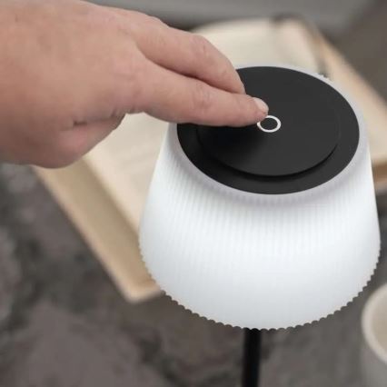 LED prigušiva punjiva lampa KATIE LED/4W/10V 1800mAh IP44 CRI 90 crna