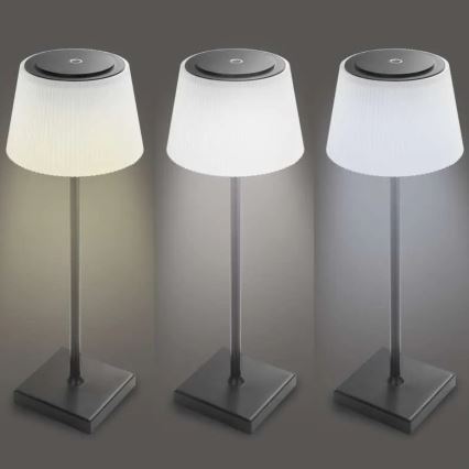 LED prigušiva punjiva lampa KATIE LED/4W/10V 1800mAh IP44 CRI 90 crna