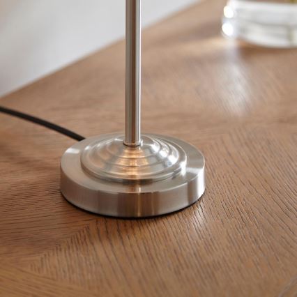 Endon 100646 - Stona lampa HIGHCLERE 1xE14/7W/230V bež/matni hrom, prečnik 25 cm