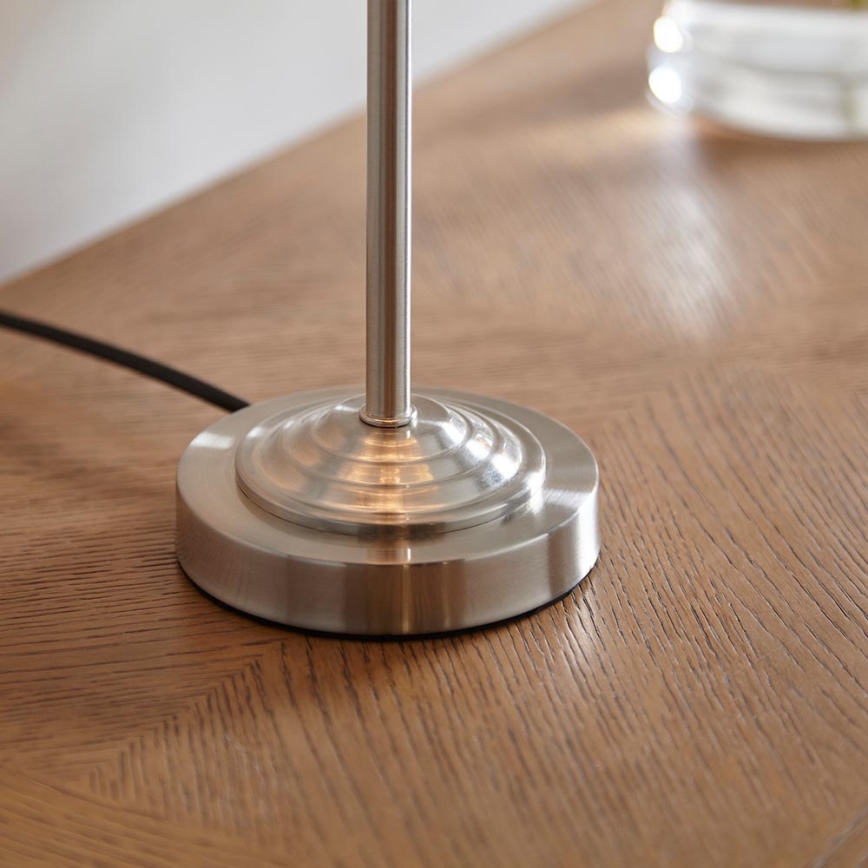 Endon 100646 - Stona lampa HIGHCLERE 1xE14/7W/230V bež/matni hrom, prečnik 25 cm