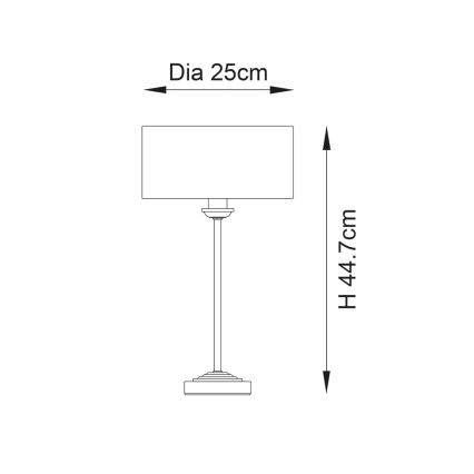 Endon 100646 - Stona lampa HIGHCLERE 1xE14/7W/230V bež/matni hrom, prečnik 25 cm