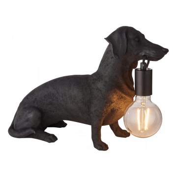Endon 101188 - Stona lampa DACHSHUND 1xE27/10W/230V crna
