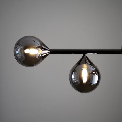 Endon 101348 - Luster na stalku OTIS 5xG9/3W/230V crni hrom/zadimljeno crna