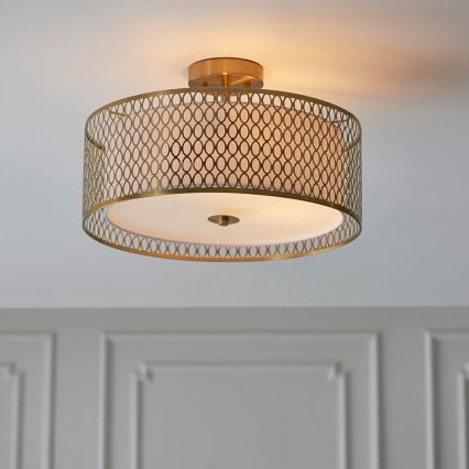 Endon 101568 - Plafonski luster CORDERO 3xE27/10W/230V zlatna