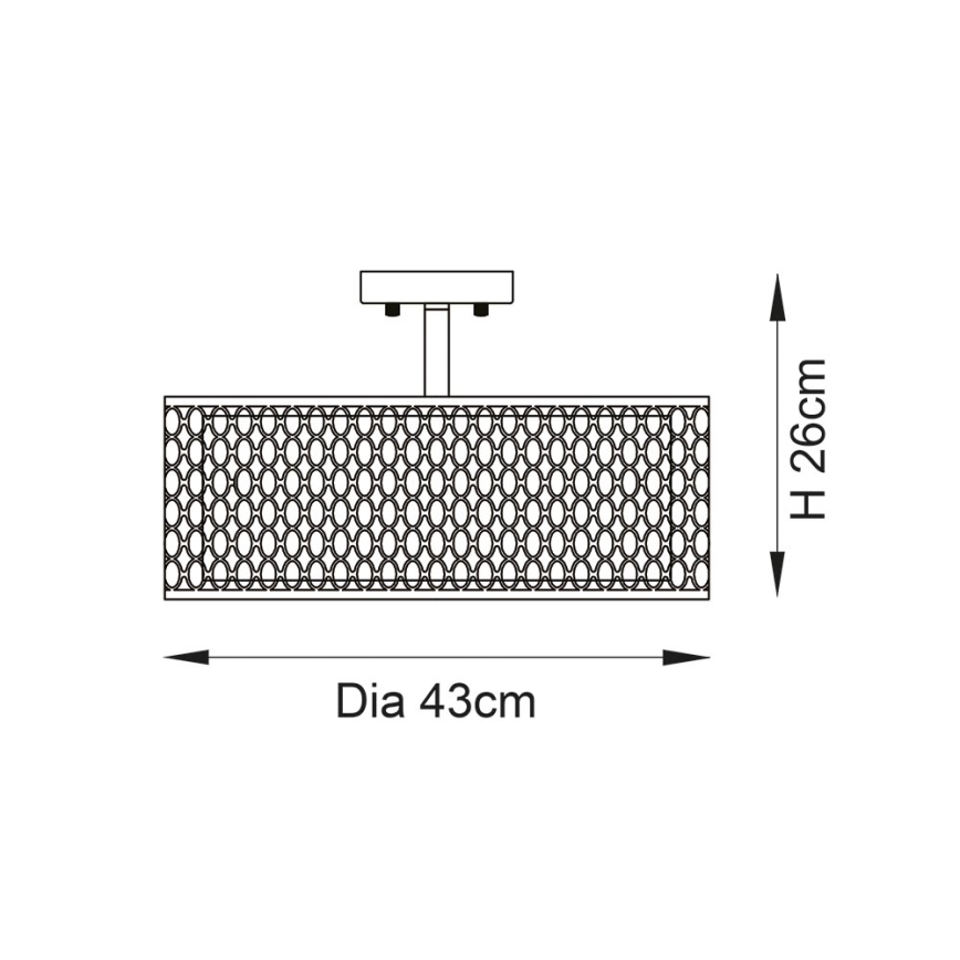 Endon 101568 - Plafonski luster CORDERO 3xE27/10W/230V zlatna