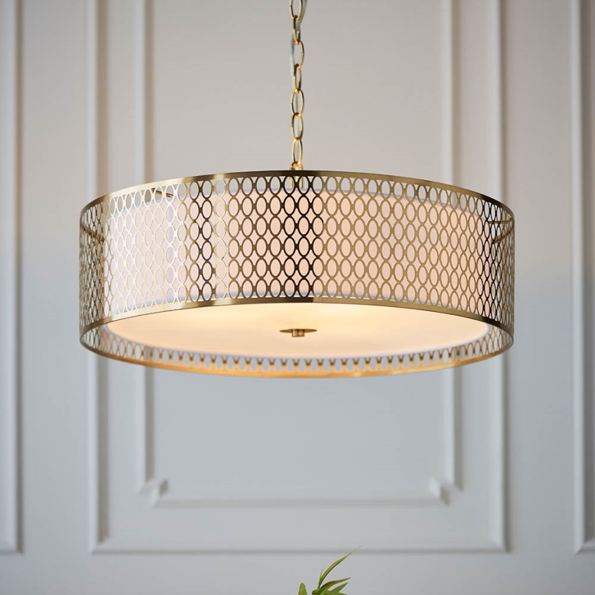Endon 101569 - Luster na lancu CORDERO 3xE27/10W/230V zlatna