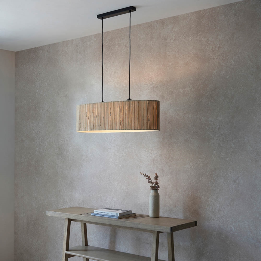 Endon 101692 - Luster na sajli LONGSHORE 2xE27/10W/230V bež