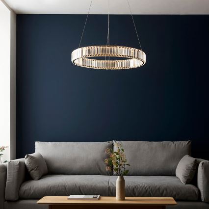 Endon 102255 - LED prigušiva luster na sajli LAGUNA, LED/36W/230V, sjajni hrom