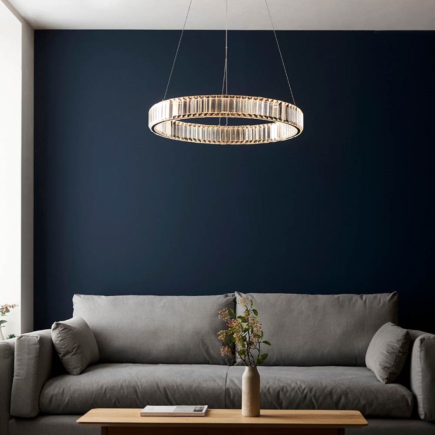Endon 102255 - LED prigušiva luster na sajli LAGUNA, LED/36W/230V, sjajni hrom