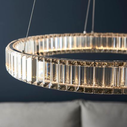 Endon 102255 - LED prigušiva luster na sajli LAGUNA, LED/36W/230V, sjajni hrom