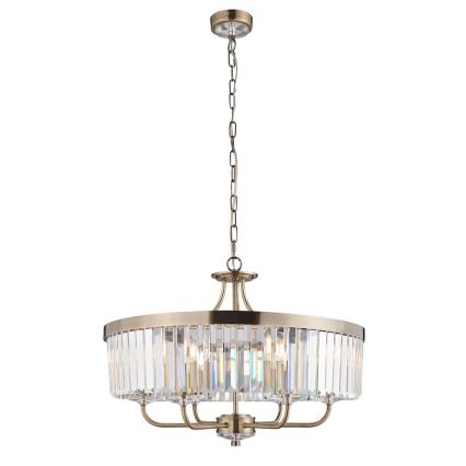 Endon 102505 - Luster na lancu 6xE14/6W/230V prečnik 55 cm mesing