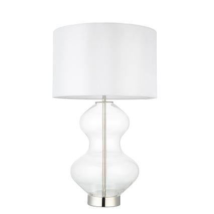 Endon 102676 - Prigušiva stona lampa KELDA 1xE27/10W/230V bela/mat hrom