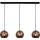 Endon 102929 - Luster na sajli BOLI 3xE27/10W/230V crna/zadimljeno braon