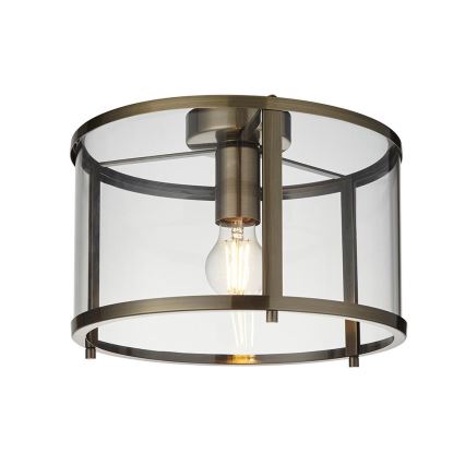 Endon 103112 - Plafonska svetiljka HOPTON 1xE27/10W/230V mat hrom