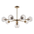 Endon 103172 - Luster na štapu ALLEGRA 8xE14/7W/230V mesing/prozirno