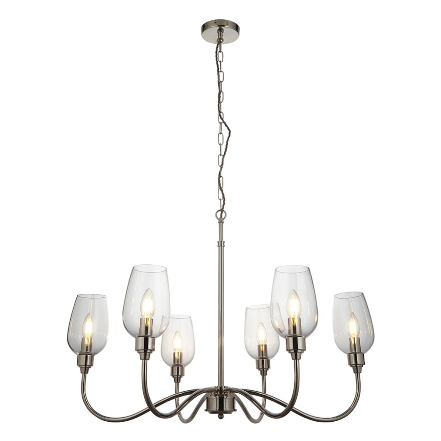Endon 103315 - Luster na lancu 6xE14/6W/230V sjajni hrom