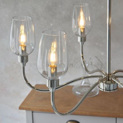 Endon 103315 - Luster na lancu 6xE14/6W/230V sjajni hrom