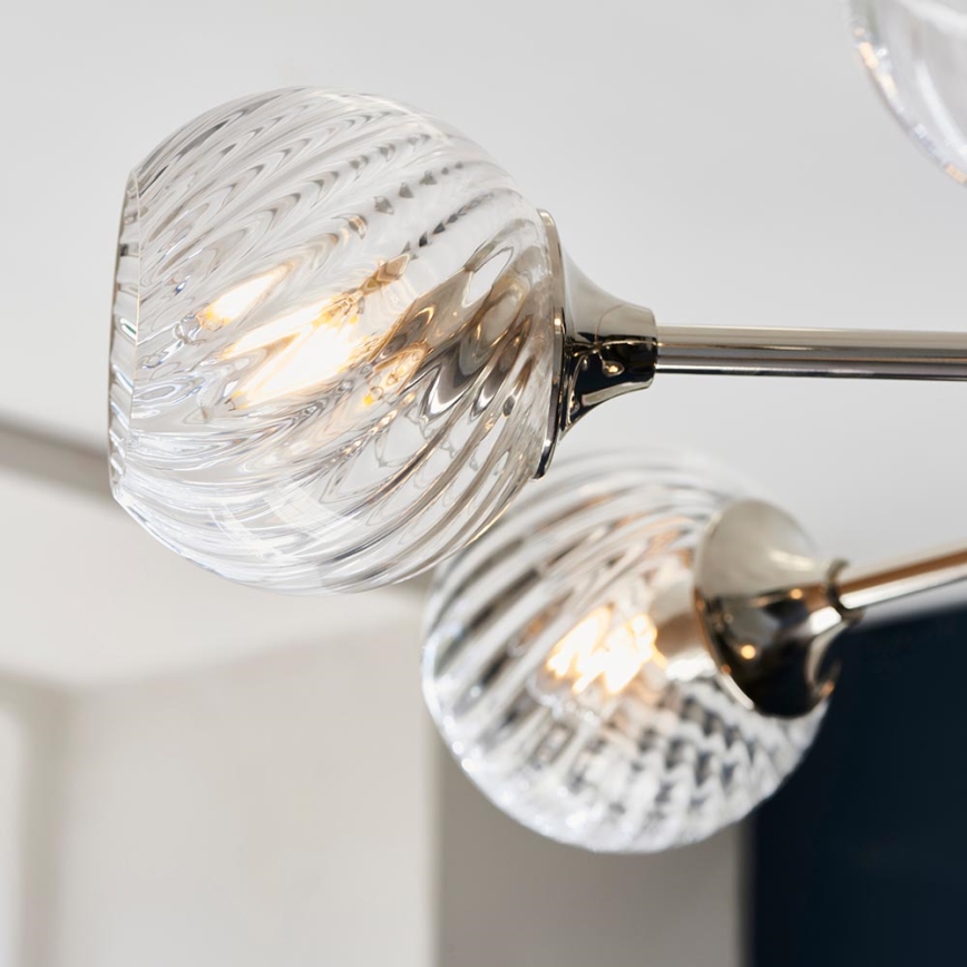 Endon 104051 - Luster na šipci ALLEGRA 8xE14/7W/230V sjajni hrom