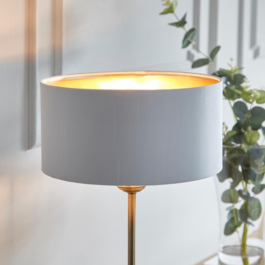 Endon 104054 - Stona lampa HIGHCLERE 1xE14/7W/230V bela/mesing prečnik 25 cm