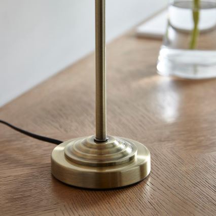 Endon 104054 - Stona lampa HIGHCLERE 1xE14/7W/230V bela/mesing prečnik 25 cm