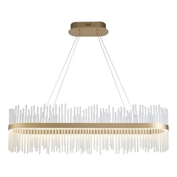 Endon 104082 - LED prigušiva viseći luster na sajli ADRIEL LED/47W/230V 3000K zlatna/prozirna