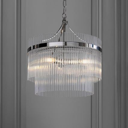 Endon 104113 - Luster na lancu MARIETTA 3xE14/7W/230V sjajni hrom/prozirno