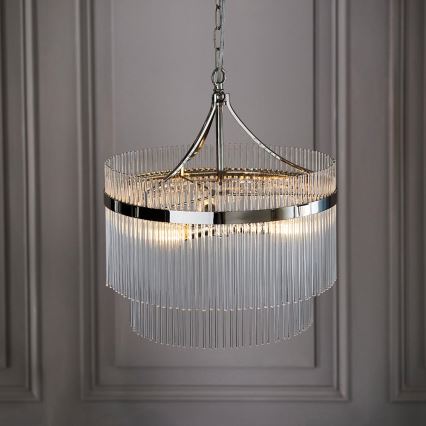 Endon 104113 - Luster na lancu MARIETTA 3xE14/7W/230V sjajni hrom/prozirno