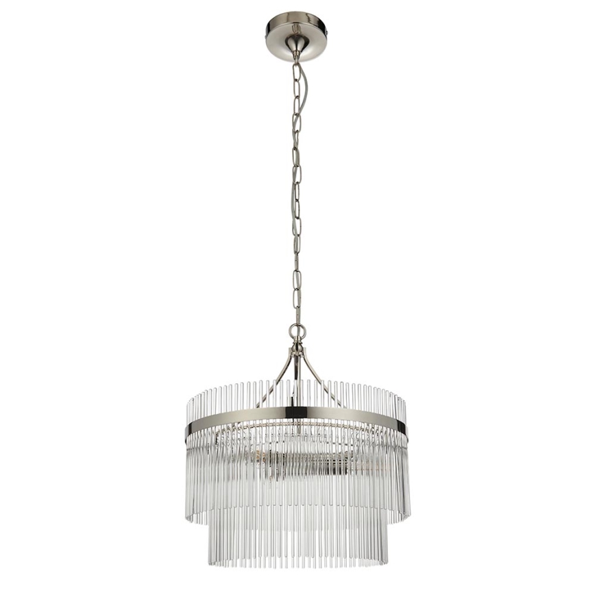 Endon 104113 - Luster na lancu MARIETTA 3xE14/7W/230V sjajni hrom/prozirno