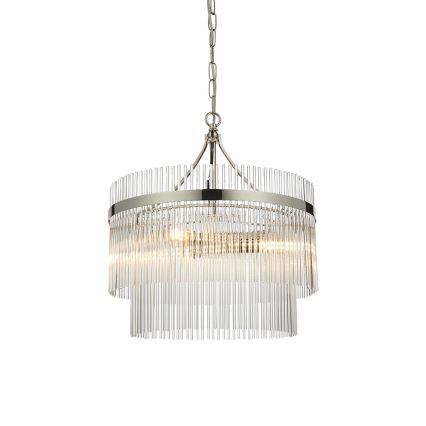 Endon 104113 - Luster na lancu MARIETTA 3xE14/7W/230V sjajni hrom/prozirno