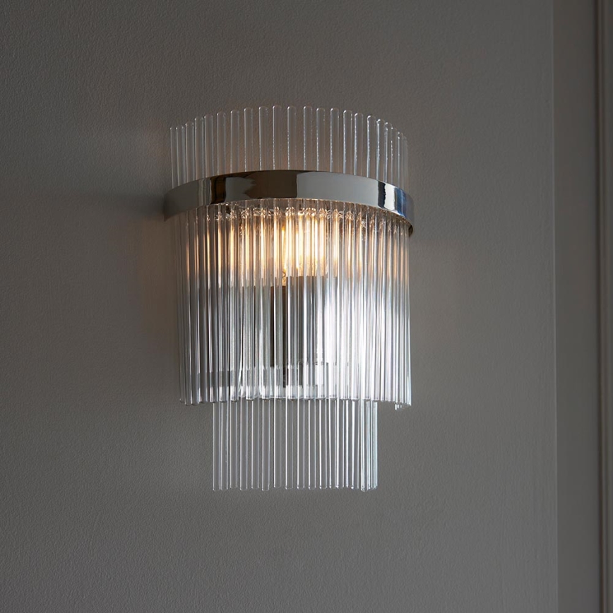 Endon 104114 - Zidno svetlo MARIETTA 1xE14/6W/230V sjajni hrom/prozirno