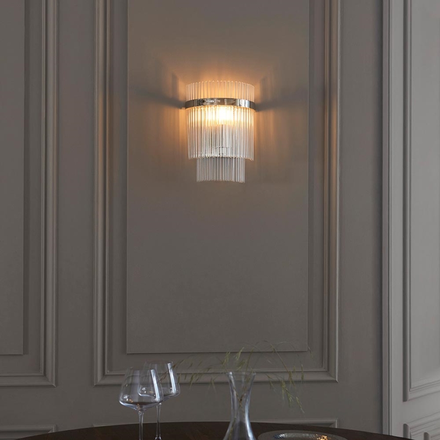 Endon 104114 - Zidno svetlo MARIETTA 1xE14/6W/230V sjajni hrom/prozirno