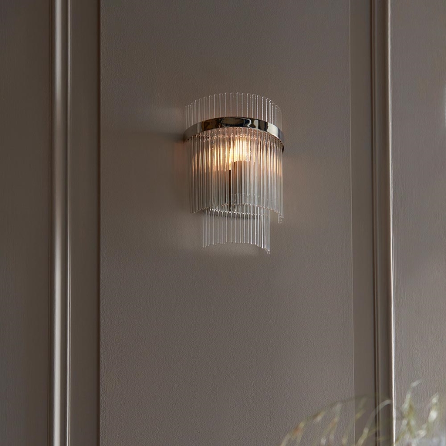 Endon 104114 - Zidno svetlo MARIETTA 1xE14/6W/230V sjajni hrom/prozirno