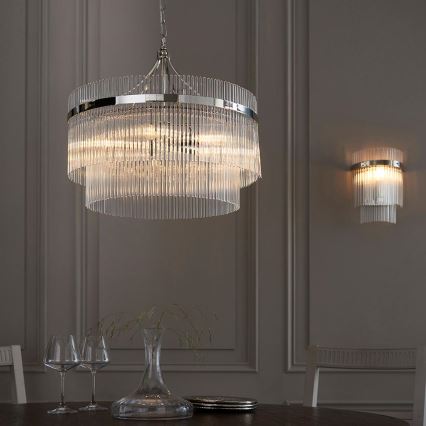Endon 104114 - Zidno svetlo MARIETTA 1xE14/6W/230V sjajni hrom/prozirno