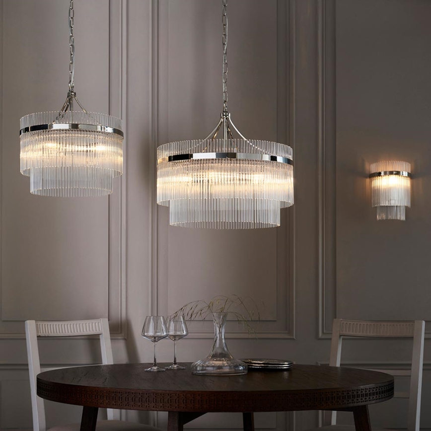 Endon 104114 - Zidno svetlo MARIETTA 1xE14/6W/230V sjajni hrom/prozirno