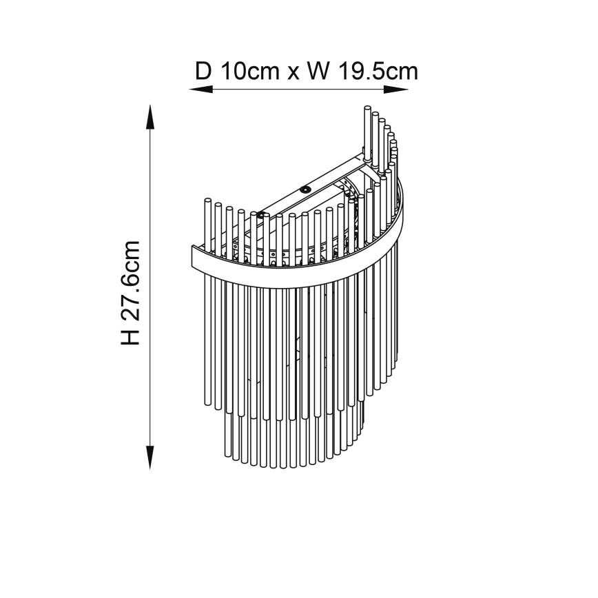 Endon 104114 - Zidno svetlo MARIETTA 1xE14/6W/230V sjajni hrom/prozirno