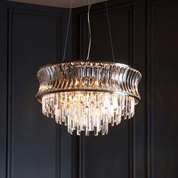 Endon 104530 - Luster na lancu 9xE14/6W/230V sjajni hrom