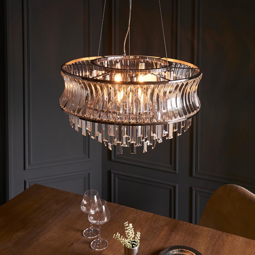 Endon 104530 - Luster na lancu 9xE14/6W/230V sjajni hrom