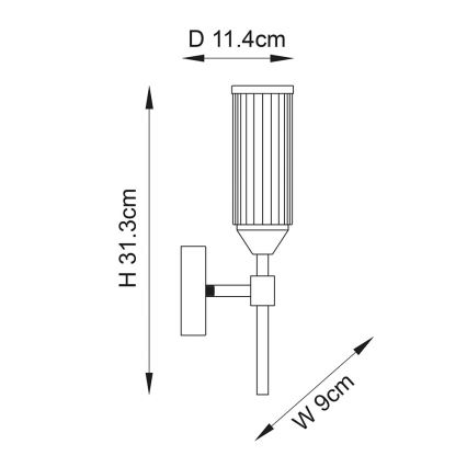 Endon 106258 - Zidna svetiljka TOUR 1xG9/3W/230V mesing