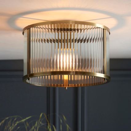 Endon 106265 - Plafonska svetiljka RIDGETON 1xE27/10W/230V mesing